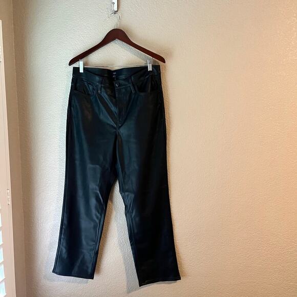 New J. Crew Wide Leg Vegan Leather Pant 32 Peitite High Waist NWT 2024 - Picture 3 of 8